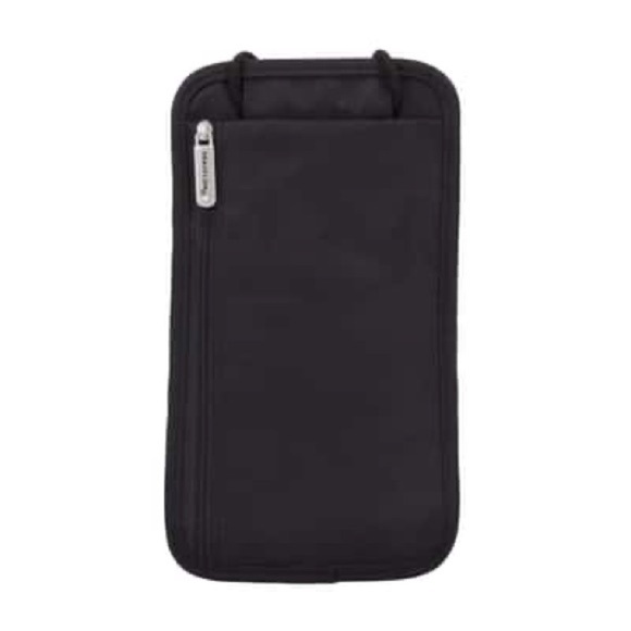 Travelon Black Passport Holder with Pen and Card Slots - Picture 2 of 7